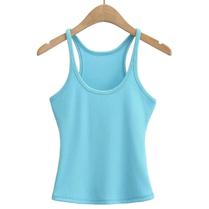 Women's Breathable Sleeveless 100% Cotton/Bamboo Fiber Ribbed Tank <b>Tops</b> Many Colours for Sale - Product Image 3