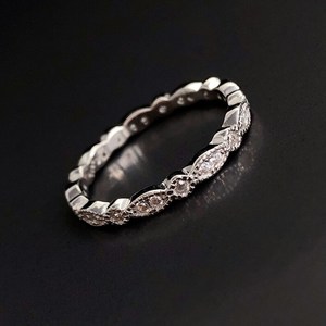 Bague de cocktail en argent sterling avec topaze blanche Jane, pierre précieuse, cadeau d'anniversaire pour femme - Product Image 5