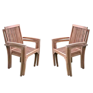 <b>GARDEN</b> TEAK <b>WOOD</b> <b>CHAIR</b> STACKING MADE IN INDONESIA - Product Image 4