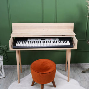 Soporte de Madera Sólida Premium para Teclado de Piano, Mesa de Piano Digital de Estilo Moderno de Mediados de Siglo, Soporte de Madera para Teclado para el Hogar, Estudio, Sala de Música - Product Image 1