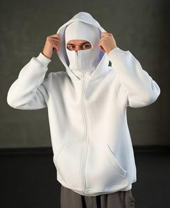 Sweat à capuche intégral de luxe, épais et lourd, avec fermeture éclair haut de gamme, mélange de coton doux et détails audacieux pour un look streetwear haut de gamme. - Product Image 2