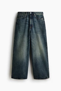 Jean en denim robuste en coton uni pour le travail – Coupe décontractée et écologique à jambe large, idéal pour le bureau et le quotidien – Collection Printemps - Product Image 1