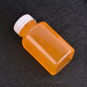 Bouteille carrée en PET de 250 ml (8 oz) avec bouchon inviolable sérigraphié pour smoothies et boissons, en vrac - Product Image 3