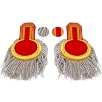 Épaulettes de cérémonie haut de gamme en fil métallique, faites à la main, pour uniformes de cérémonie