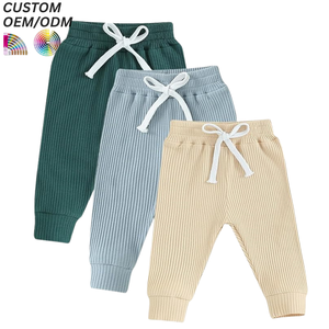 Pantalon de survêtement décontracté unisexe en coton respirant avec logo personnalisé pour enfants, collection printemps, vente en gros - Product Image 1