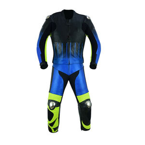 Combinaison de moto en cuir respirante imprimée à séchage rapide, manches longues, logo personnalisé, service OEM, deux pièces, équipement de motard en gros - Product Image 3