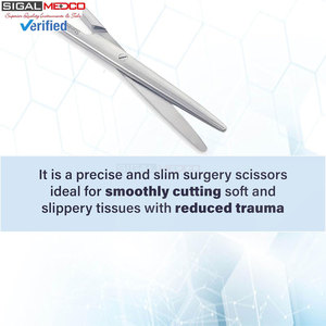 Lot de 2 Ciseaux Metzenbaum 7 pouces, droits et courbés, pour dissection et chirurgie, en acier inoxydable, manuels, certifiés CE, pour tissus - Product Image 3