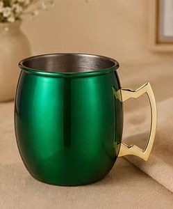 Vente en gros usine – Meilleure qualité – Tasse Moscow Mule en laiton 100 % cuivre, style vintage, écologique, avec logo personnalisé, cadeau d'affaires - Product Image 1