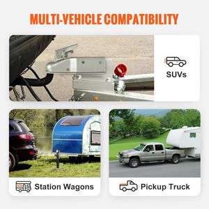 Gancio di traino dritto per impieghi gravosi con capacità di 2268 kg, sfera da 2 pollici, canale da 3 pollici e rotazione a 360 gradi per attacchi di traino - Product Image 6