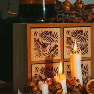 ลูกบิดตู้ลายดอกไม้แห้ง: ที่จับลิ้นชักเรซิ่นคริสตัลพร้อมลายเฮเธอร์และลาเวนเดอร์ - Product Image 5