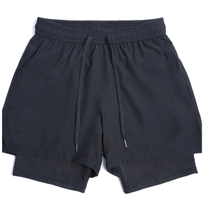 Shorts de sport pour hommes en polyester respirant double couche de haute qualité, personnalisables, shorts de basket-ball en mesh pour l'été, impression numérique - Product Image 3