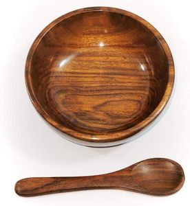 Tazón de Madera Natural Hecho a Mano para Servir Ensaladas Frescas, Frutas y Comidas Saludables con una Presentación Rústica y Elegante para la Cocina - Product Image 2
