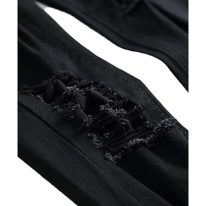 Jeans Ajustados Elásticos y Rotos para Hombre – Pantalones Vaqueros Rectos con Efecto Desgastado para Estilo Urbano - Product Image 4