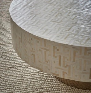 Table basse ronde en os incrusté, vente en gros, prix usine, design premium, meilleur design - Product Image 2
