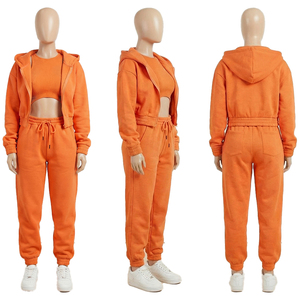 ชุดเซ็ต 2 ชิ้น เสื้อฮู้ดปักลายผ้าฝ้ายเนื้อหนา 100% ทรงปกติสำหรับผู้หญิง  คอลเลคชั่นใหม่ประจำฤดูใบไม้ร่วง-ฤดูหนาว ปี 2026 - Product Image 1