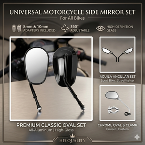 Juego de espejos laterales universales para motocicleta, espejos retrovisores ajustables para todas las bicicletas - Product Image 4