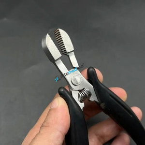 Pince à extensions capillaires en acier inoxydable de qualité chirurgicale, durable, pré-collée, avec logo personnalisé argenté, pour la pose et le retrait de la kératine, par ZETOMED PRO - Product Image 4