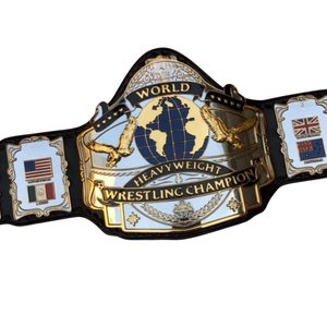 Ceinture de champion de lutte mondiale de qualité supérieure avec accents dorés et design de drapeau international - Product Image 6