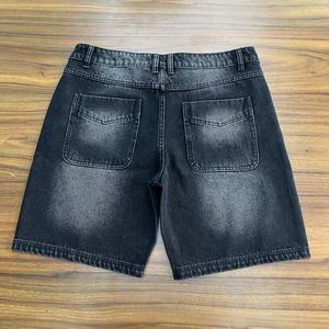 2026 Custom Jorts Baggy Distressed Dark Washed 100%Cotton Embroidery Decorated Light Jeans Clothing Summer Jeans Shorts Vintage - Product Image 4