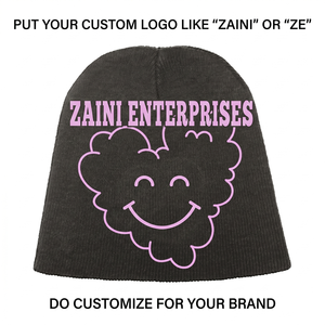 หมวกบีนนี่ ZAINI ZI-092 240 GSM พรีเมียม คอมพิวเตอร์นิต 100% อะคริลิก สำหรับผู้ใหญ่ ยูนิเซ็กซ์ ลายตัวอักษร สีกรมท่า เทา แดงเลือดหมู ประดับเพชร - Product Image 2