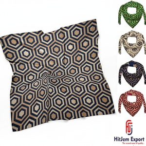 Collection en gros de foulards personnalisés raffinés, imprimés, à la mode, foulards de tête, hijabs, châles et foulards carrés doux au toucher soyeux - Product Image 3