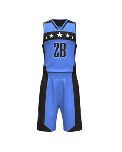 Conjunto de Uniforme de Baloncesto Sublimado Personalizado para Hombres y Jóvenes, Camisetas y Pantalones Cortos de Entrenamiento de Equipo de Tela de Malla Transpirable, Alta Calidad - Product Image 5