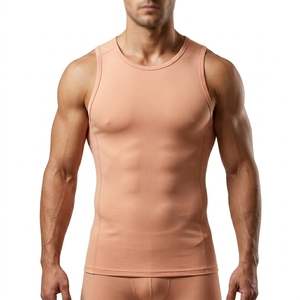 <b>Men</b> Breathable Spandex Polyester Sleeveless Sports <b>Vest</b> Custom Made Solid Colour Tanktop Fitness <b>Compression</b> Running Gym - Product Image 5