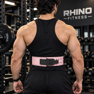 Cinturón de Levantamiento de Pesas Ajustable de Neopreno Rhino Fitness, Color Rosa, Soporte Premium para Adultos, Entrenamiento en Gimnasio, Todas las Temporadas - Product Image 5
