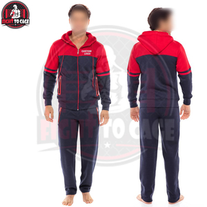 Conjunto Deportivo de Felpa con Capucha para Hombre, Modelo 2026, Cómodo, con Cierre Completo, Color Rojo Sólido, Azul Marino, Ropa Deportiva Informal para Calle - Product Image 6