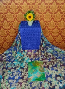 Robe de mariée pour filles en tissu jacquard de chiffon somalien Fransawi Dirac, motif floral, paillettes dorées, collection 2026, vente chaude, luxueuse - Product Image 5