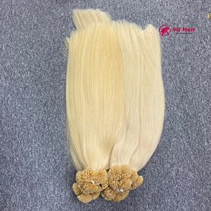 Extensiones de cabello virgen Utip, máquina de cabello humano vietnamita recto, trama doble, recto Natural en grado teñido de Color 613 - Product Image 2
