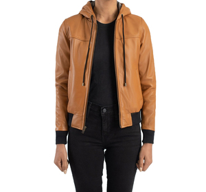 Wholesale Fashionable Outdoor Leather Jacket for Woman Women Winter Short Leather Jacket Most Selling Product - Product Image 1