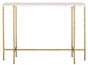 Decorative <b>Gold</b> Metal <b>Console</b> <b>Table</b> Featuring Marble Finish Premium Furniture For Sophisticated Residential Interior Decoration - Product Image 3