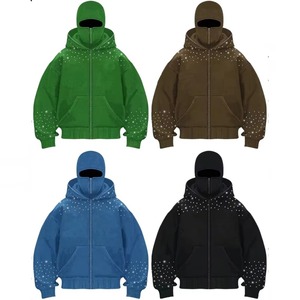 Sweat-shirts à capuche en coton épais brodés pour hommes, sweats à capuche en coton pour hommes, sweats à capuche épais avec logo personnalisé pour hommes - Product Image 1