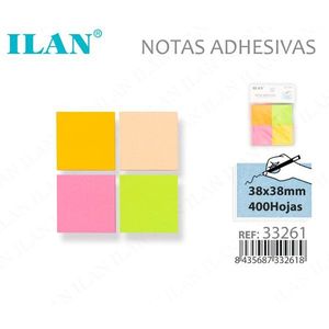 ILAN Foglietti Adesivi 38x38mm 400 Fogli Multicolore - Product Image 1