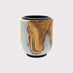 Brûleur de Bakhoor en résine époxy blanc et vert, le plus tendance, spécial Ramadan, avec résine époxy pour Bakhoor et Bakhoor rond en bois, idéal comme cadeau - Product Image 1