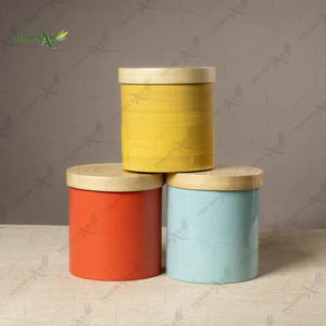 Boîte en bambou tressé écologique avec couvercle pour la maison et la cuisine - Product Image 4