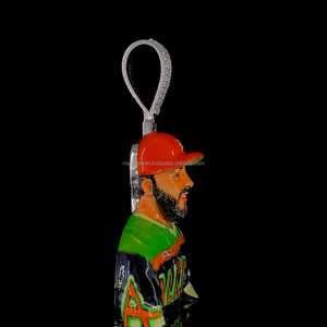 Colgante de esmalte 3D Matrix Jewel P77 Hip Hop con diseño personalizado, hecho a mano, con incrustaciones de moissanita en plata de ley 925, multi-revestido, para fiesta - Product Image 4