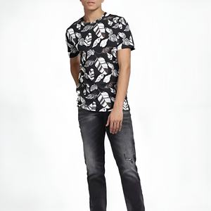 T-shirt personnalisé pour homme, coupe oversize, 100% coton épais 260 g/m², impression DTG, style urbain rétro délavé, logo personnalisé, tee-shirt vierge, vente en gros - Product Image 3