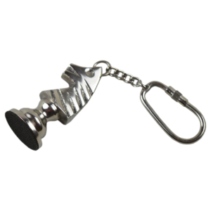 Porte-clés en laiton au design original avec finition argentée, porte-clés de qualité supérieure, design d'usine - Product Image 6