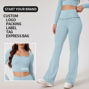 Conjunto Deportivo de Yoga para Mujer, Transpirable y Ligero, de Alta Calidad, con Top Deportivo y Leggings de Alta Elasticidad para Uso Diario en el Gimnasio y Yoga - Product Image 4