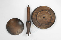 Support de présentation de perruques en bois de luxe écologique de style antique, facile à assembler, pour les magasins de détail et les salons de coiffure