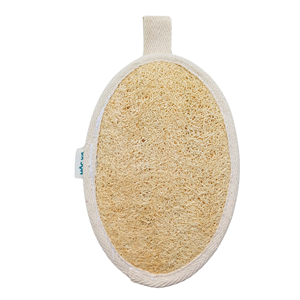 100% Natural Loofah Exfoliating Body Scrubber | Dual-Sided Bath <b>Sponge</b> Pad with Hand Strap & Hanging Loop for <b>Shower</b> - Product Image 3