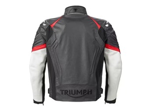 Chaqueta de Motociclista para Hombre Triumph, Protectora, Transpirable, Personalizable, de Cuero Genuino, Manga Larga, Cómoda, con Armadura Resistente y Sin Costuras - Product Image 2