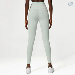 Nuevos Leggings Deportivos de Cintura Alta para Mujer, Sin Costuras, Sólidos, de Secado Rápido, Elásticos en Cuatro Direcciones, para Gimnasio y Fitness - Product Image 6