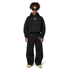 Conjunto de Sudadera y Pantalones Oversize de Algodón 100% Personalizado para Invierno, Estilo Urbano, Unisex, de Alta Calidad - Product Image 2