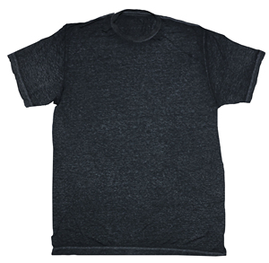 T-shirt noir délavé à l'acide pour homme, manches courtes, col rond, en coton uni - Product Image 6