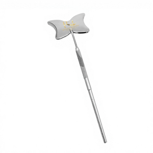 Butterfly Shape <b>Mirror</b> Reusable Beauty Tool Eyelash Extension Check Lash <b>Mirror</b> <b>Hand</b> <b>Held</b> Stainless Steel Silver Lash <b>Mirror</b> - Product Image 2