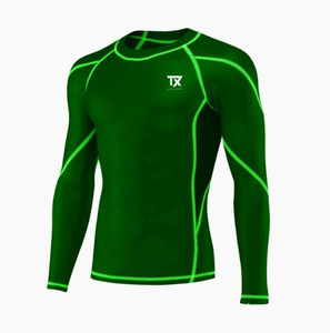 เสื้อรัดกล้ามเนื้อแขนยาวแบบยูนิเซ็กซ์ สกรีนลายเต็มตัว สำหรับ BJJ MMA ระบายอากาศได้ดี UPF50 แห้งเร็ว ต้านเชื้อแบคทีเรีย เป็นมิตรต่อสิ่งแวดล้อม - Product Image 1