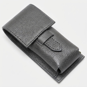 Estuche de Viaje Protector para Brocha de Afeitar de Cuero Genuino de Lujo Personalizado, Bolsa de Almacenamiento Portátil para Brochas de Maquillaje - Product Image 1